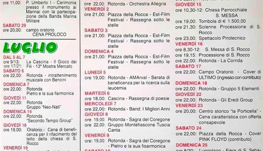 Programma Estivo 2024 Capodimonte